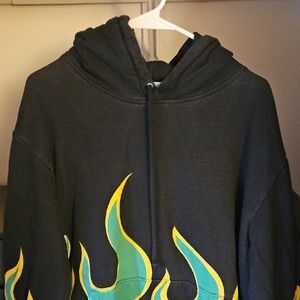 Teddy Fresh Green Flame Hoodie